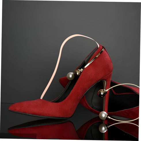 2pcs VOSAREA High Heels Sandal Display Stand Stainless Steel Shoe Support Rack Shoe Display Base