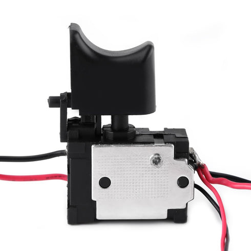 Electric Drill Switch, 7.2 V - 24 V Cordless Lithium Battery Power Tool Speed Control Trigger Switch with Light, Black
