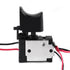 Electric Drill Switch, 7.2 V - 24 V Cordless Lithium Battery Power Tool Speed Control Trigger Switch with Light, Black