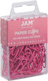 JAM PAPER Colorful Standard Paper Clips - Regular 1 Inch - Pink Paperclips - 100/Pack by JAM Paper