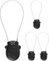 4 Pack QWORK Retractable Cable Lock, Security Password Lock Steel Cable Luggage Locks