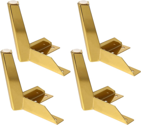 Roleader 4 Pcs Metallic Gold Metal Furniture Legs Cabinet Sofa Support Feet Y-Shaped