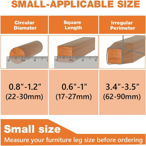 BAIPOK 36Pcs Round Chair Leg Floor Protectors, Silicone Caps with Felt Bottom for Hardwood Floors, Clear