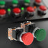 Emergency Push Button Switch, Green & Red Mushroom Head for Home or Industrial Equipment, 22mm, Stay-Put (2 Pack)