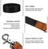 AZEAM Black Lanyard Holder with Metal Clasp for Keys, ID Badges, Cards, Car Keys, Wallet