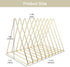 Urban Deco Gold Triangle Desk Organizers - 10 Sections Metal Wire Magazine Holder for File Folder Storage