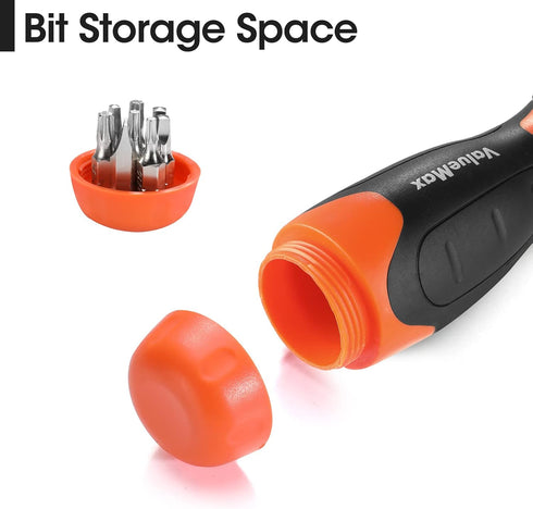 ValueMax 13-in-1 Multi-bit Ratcheting Screwdriver Set, Portable Multi-purpose Ratchet Screw-driver Tool