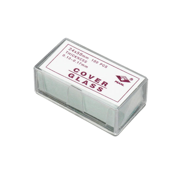 AmScope 100 Pieces Glass Cover Slides, Pre-Cleaned 24mm x 50mm, CS-24X50-100