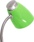LD1067-GRN Simple Designs Compartmental Desk Lamp with iPhone/iPad/Tablet Stand, Bendable Gooseneck, for Office, Living