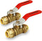 Supply Giant VQCW12-2 Full Port Ball Valve - Water Shut Off Push to Connect PEX, Copper, CPVC, 1/2 Inch, Brass Pack of 2