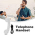 Retro Bluetooth Telephone Handset, Cordless Mobile Phone USB Handset for Cell Phones (Black)