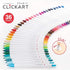 Zebra WYSS22-36C-N Clickart Water-Based Markers, 36 Colors with Case Included