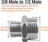Joywayus 1/2 G Male to 3/8 Compression Male Thread Pipe Fitting, Nickel Plated Brass Adapter (Pack of 2)