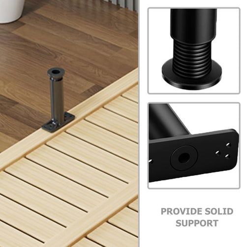 2pcs 20-37cm, Luxshiny Adjustable Plastic Furniture Legs for Bed Frame Support, Telescopic Height Waterproof Cabinet