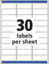 Avery 18660 Clear Mailing Labels, 300 Count