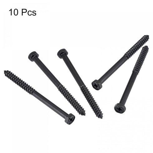 uxcell Hex Lag Screws 5/16" x 4" Carbon Steel Phillips Head Bolts for Deck Building or Joining Lumber (10pcs)