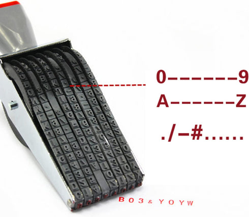ZENG 8 Digits Multi-Function Changeable Rubber Stamp, Includes A-Z Letters, 0-9 Numbers & Symbols, DIY Customizable