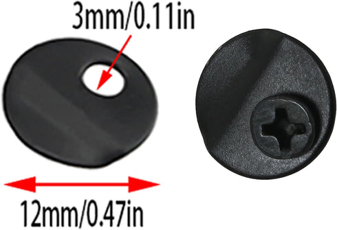ZZLZX Picture Turn Button 100PCS Black Round Frame Accessories with 100PCS Screws for Hanging Pictures