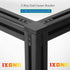 4Set 4040 3-Way End Corner Bracket with M6x12mm Screws for 4040 Aluminum Extrusion Accessories, Black