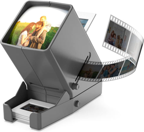 Rybozen 35mm Slide Viewer, 3X Magnification and Desk Top LED Lighted Illuminated Viewing