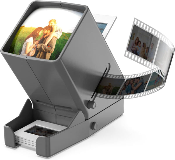 Rybozen 35mm Slide Viewer, 3X Magnification and Desk Top LED Lighted Illuminated Viewing