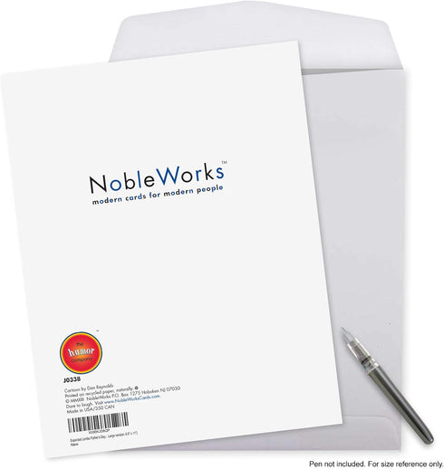 NobleWorks Jumbo Funny Father's Day Card (8.5 x 11 Inch) - Big Loving Greeting Card for Dad, Pa, Pop, Stepdad, Superdad