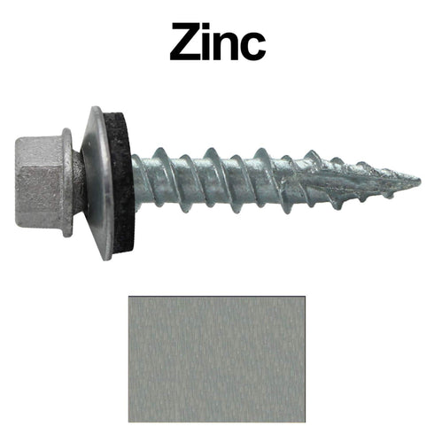 Metal Roofing Screws: (250) 10 x 1" NO Paint Galvanized Hex Head Sheet Metal Roof Screw with EPDM Washer