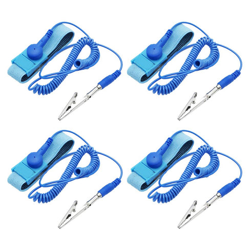 Adjustable Antistatic Wrist Strap ESD Wristband Bracelet with Grounding Wire Alligator Clip for Sensitive Electronic