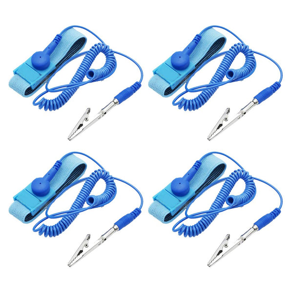 Adjustable Antistatic Wrist Strap ESD Wristband Bracelet with Grounding Wire Alligator Clip for Sensitive Electronic