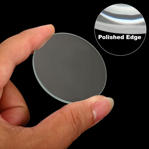 PATIKIL 2" (50mm) Focal Length Double Convex Lens, 30mm Diameter 5mm Height Glass for Physics Experiment, Clear