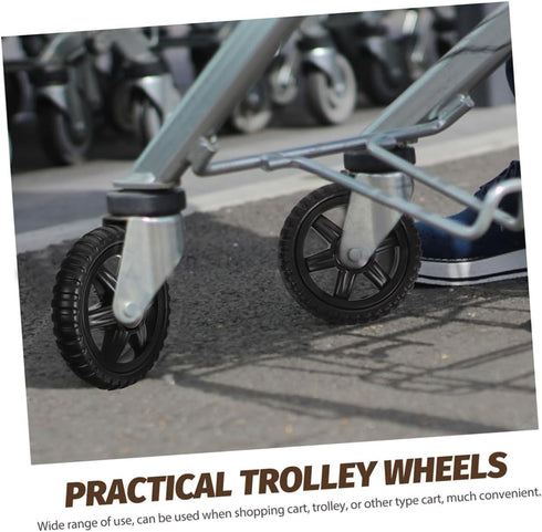 4pcs ULTECHNOVO Rolling Replacement Wheels for Shopping Cart Heavy Duty Easy to Install