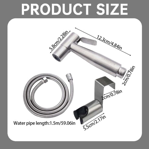Kryfelix Handheld Bidet Sprayer for Toilet,Adjustable Water Flow Bidet Toilet Sprayer with Bidet Hose for Feminine Wash