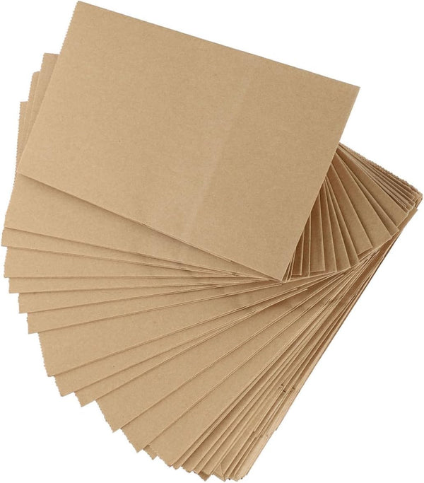 GALPADA Brown Kraft Paper Bags for Bread and Snacks, 18x11x32cm, 60g Food-grade