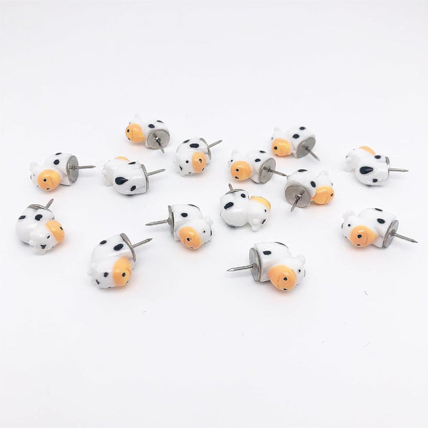 Pack of 20 Cute Cow Decorative Push Pins, Animal Thumbtacks for Photo Wall and Office Board