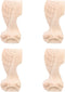 LIFKOME 4pcs Rubber Wood Carving Furniture Legs Sofa Supporting Table Replacement Feet 12x6cm