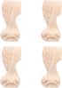 LIFKOME 4pcs Rubber Wood Carving Furniture Legs Sofa Supporting Table Replacement Feet 12x6cm