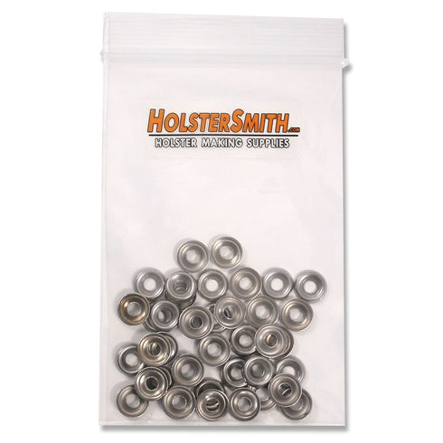 HolsterSmith Finishing Washers - #8 (0.530 Dia.) Metal Countersunk Round Top for Holster Making, Home Improvement,
