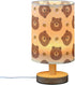 Amooorous Cartoon Cute Brown Bear and Bee Table Lamps for Living Room Baby Night Light for Dresser Lamp for Study Desk