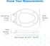 G009921325 Gerber Elongated Toilet Seat with Cover, Soft Close, No Slam, Quick & Easy Install, Heavy-Duty Plastic