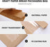 ARTSEWPLY 25pcs Kraft Paper Bread Bags with Window, Food-grade Kraft Paper, Natural Brown, Long Bread Storage