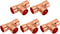 PATIKIL 15mm ID 1mm Thick Tee Copper Fitting, 3pcs 99.9% 3 Way Pure Copper for Plumbing HVAC