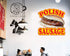 Fastasticdeals X37 10 Food Truck Decals Polish Sausage Concession Restaurant Die-Cut Vinyl Sticker & Sign in on Longest