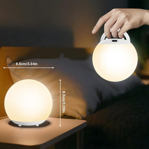 Dimming 7 30/60 Baby Night Light, Rechargeable Touch Control Night Light with Stepless & RGB Color Change, Soft