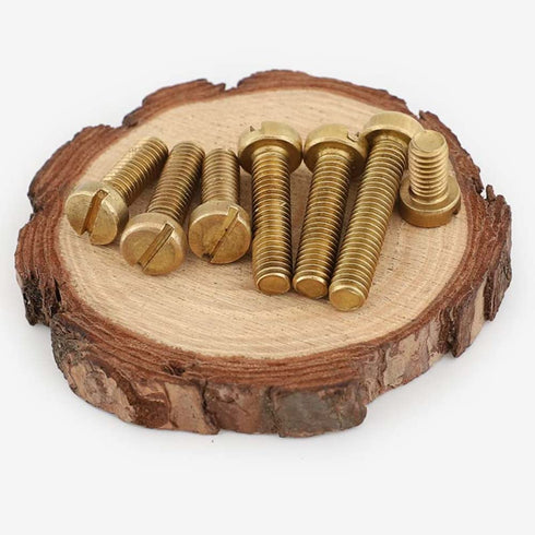 Foyoram 20pcs M4x16mm Srass Slotted Cheese Head Screw, Nail Bolt