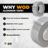 WOD AFTR36 Aluminum Foil Tape - 2 inch x 150 feet. (2.8 mils) Heat Shield Reflective Sealant Tape - Ideal for HVAC, Duct, Pipe, and Metal Insulation and Repair. Home or Business Uses. by WOD Tape