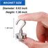 LOVIMAG Cruise Magnets for Door, 25lbs Magnetic Hooks for Hanging, 4 Pcs Neodymium Magnets for Refrigerator, Ceiling,
