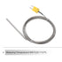MECCANIXITY K Type Thermocouple with Plug, Meter Temperature Sensor Probe 0 to 600°C, Stainless Steel, 5x100mm