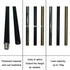M10 Stems,12 Inches Matte Black Threaded Extension Rod for Pendant Light, Island Lighting, Chandeliers,Lighting Fixture
