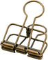 Hollow Out Paper Binder Clip, Invoice Bill Clip, Office Supplies Pack of 20, Bronze