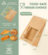 50 Pack Packaging 13.6x8.3x4.1in Heavy Duty Sourdough Paper Bags Resealable with Window for Round Loaf Selling | Large